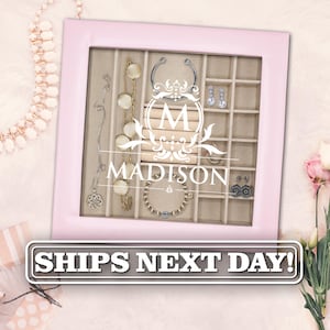 Custom Jewelry Box - Personalized Leather Jewelry Case - Custom Jewelry Case - Leather Jewelry Organizer Pink - Jewelry Box Organizer Woman