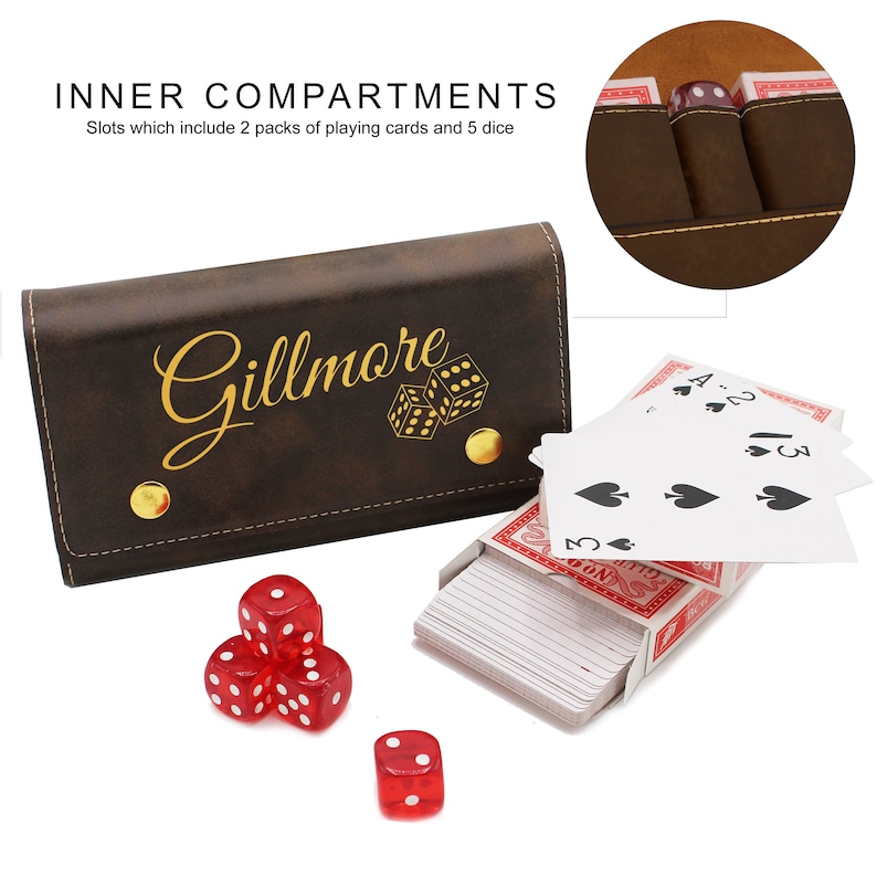 Personalized Playing Card and Dice Box Holder Custom Playing Etsy