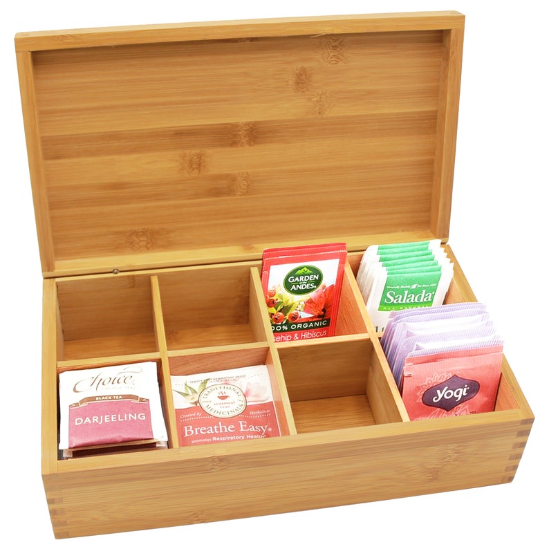 Tea Drinker Gifts Bamboo Tea Caddy Box Tea Storage Etsy