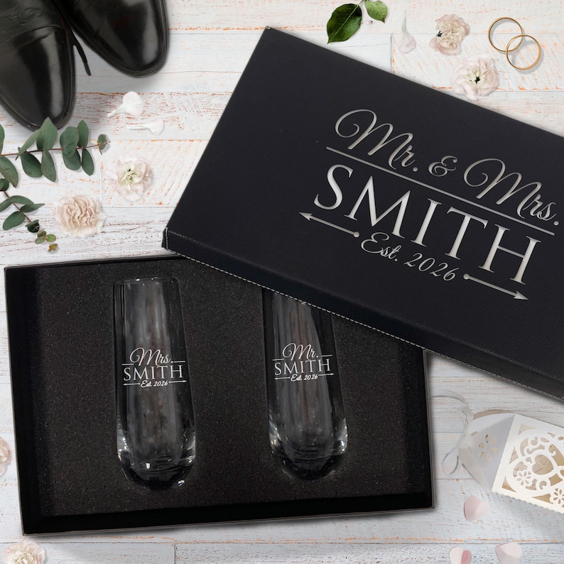 Mr and Mrs Gifts, Bride and Groom Toasting Glasses, Mr and Mrs Mason Jar Glasses, His and Her Gifts, Husband and Wife Gifts, Set of 2 image 2