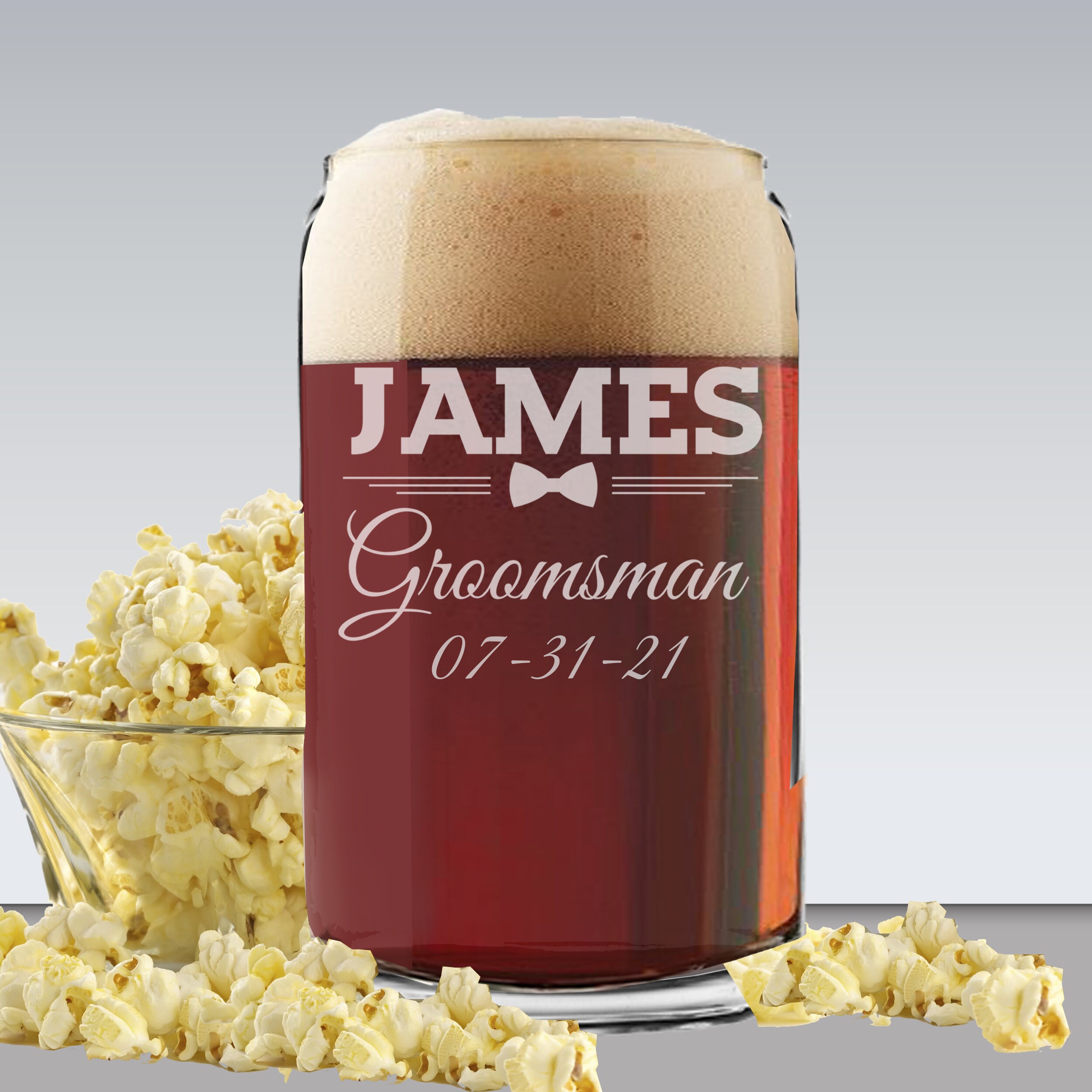 Beer Can Glass Personalized Groomsmen Gift Beer Mugs Etsy
