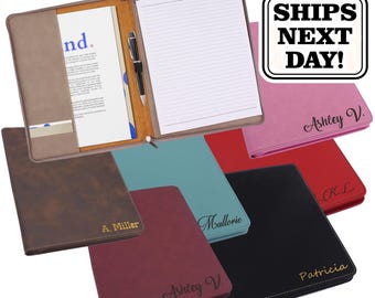 Personalized Portfolio, Monogram Padfolio, Leather Folio, Zipper Padfolio, Leather Portfolio, Monogrammed Portfolio, Custom Padfolio