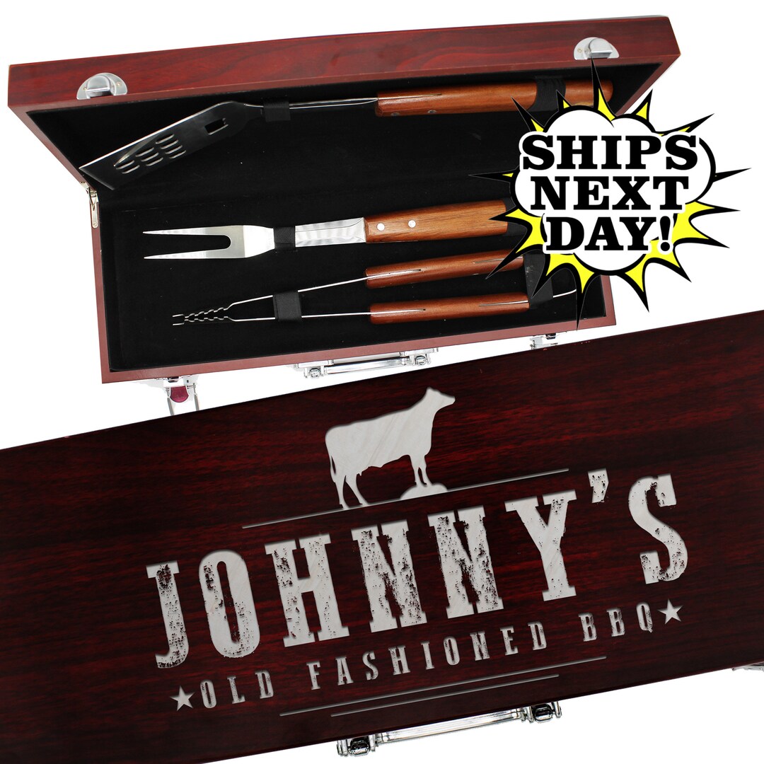 Grill Accessories, Barbecue Grill Tools, Personalized Grill Set, BBQ ...