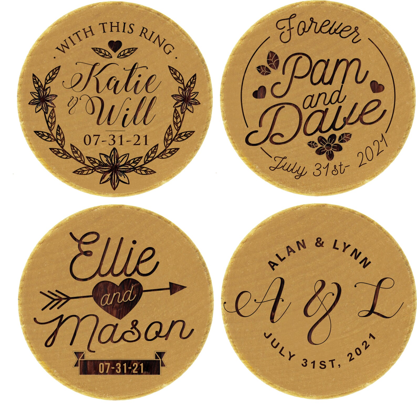 Ring Box Wood Round Ring Box Wedding Ring Boxes for | Etsy