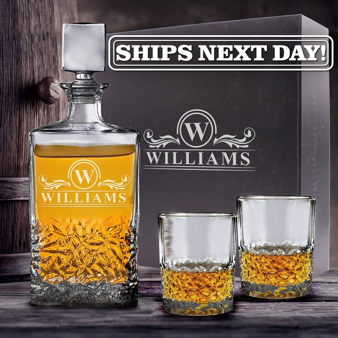 Whiskey Decanter Personalized Custom Whiskey Set Engraved Whiskey Decanter Customized Whiskey ...