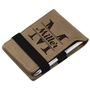 Small Notepad Personalized - Pocket Notebook with Pen - Pocket Notebook Cover - Pocket Notebook Refillable - Custom Notebook and Pen