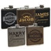 Engraved Leather Flask - Groomsmen Gift Flask - Personalized Flask for Men - Monogram Flask - Wedding Party Flasks - Leather Hip Flask