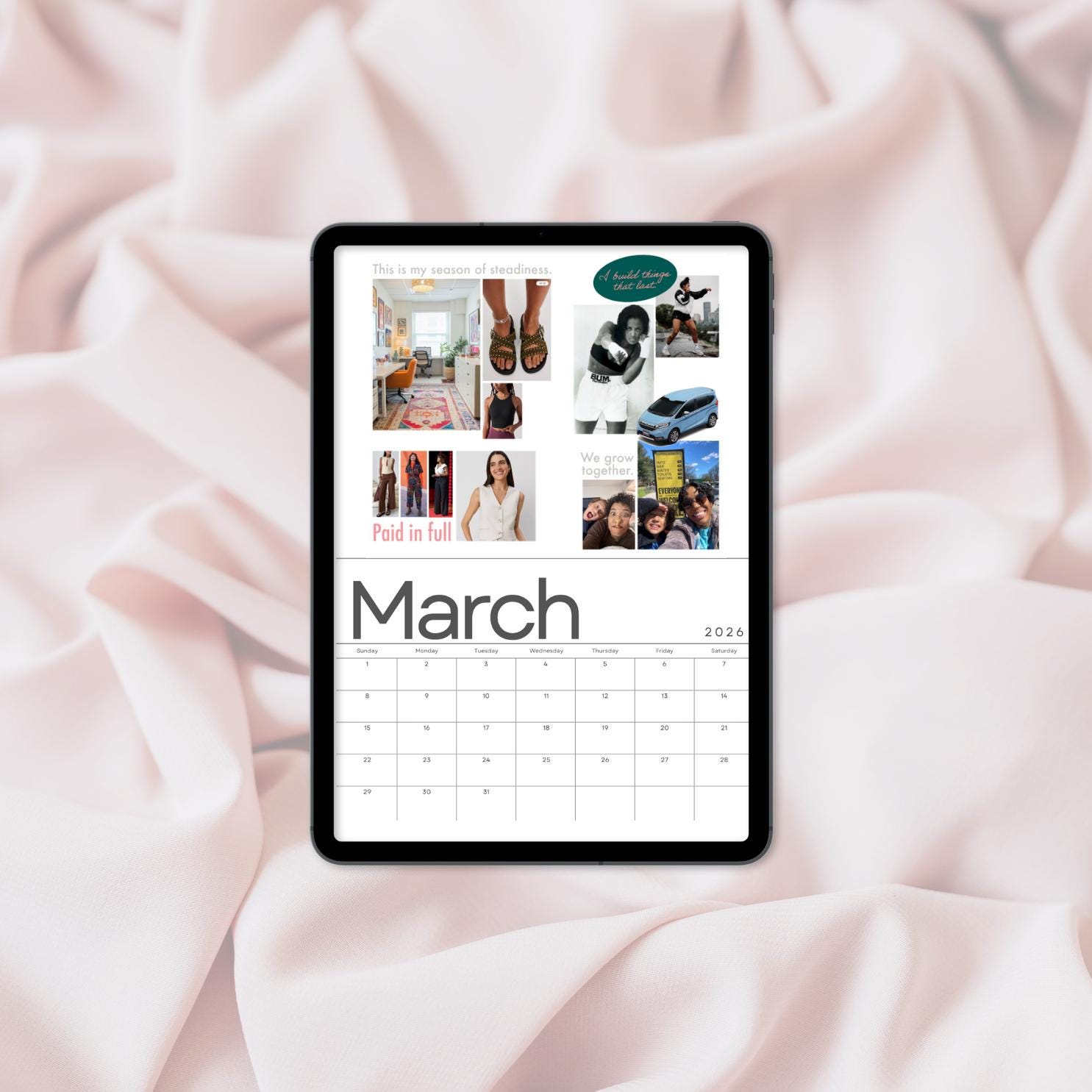 2026 Vision Board Calendar | Canva Editable & Printable | Guided ...