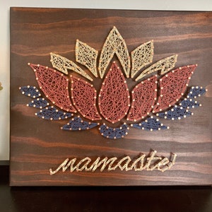 Lotus Flower String Art // Namaste Wall Art