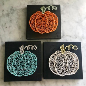 Fall Pumpkin String Art // Halloween Fall Decor