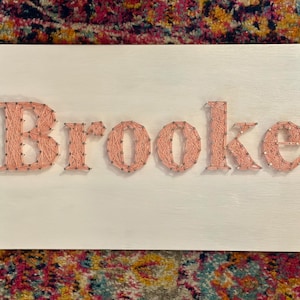 Established Wood Sign, Custom Name String Art, Custom Logo Art