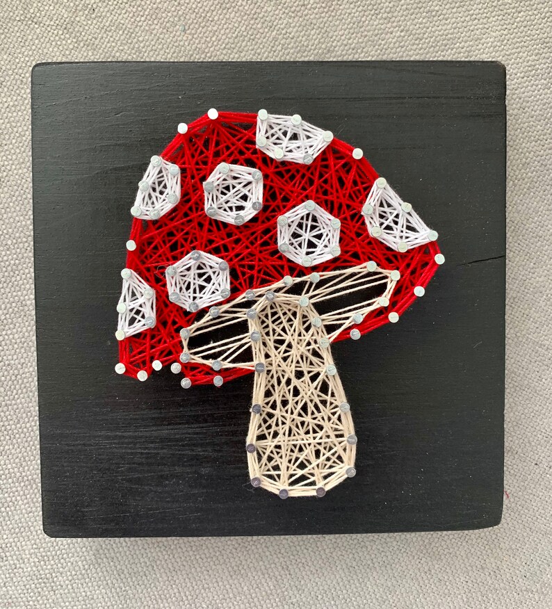 Mushroom String Art // Toadstool Decor Etsy