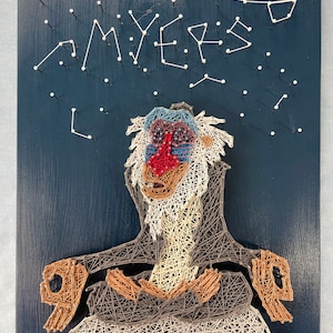 Rafiki String Art with Custom Name // Lion King String Art