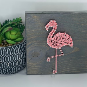 Mini Flamingo String Art, Flamingo Decor