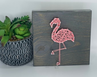 Mini Flamingo String Art, Flamingo Decor