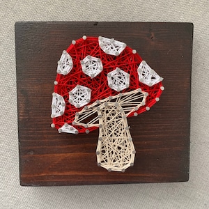 Mushroom String Art // Toadstool Decor