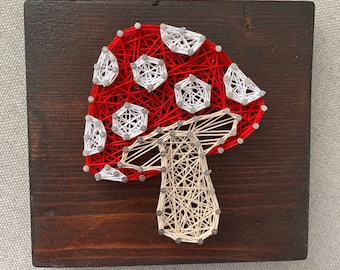 Mushroom String Art // Toadstool Decor