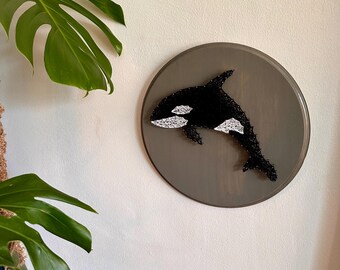 Arte de cuerdas de orca / Arte mural de orca