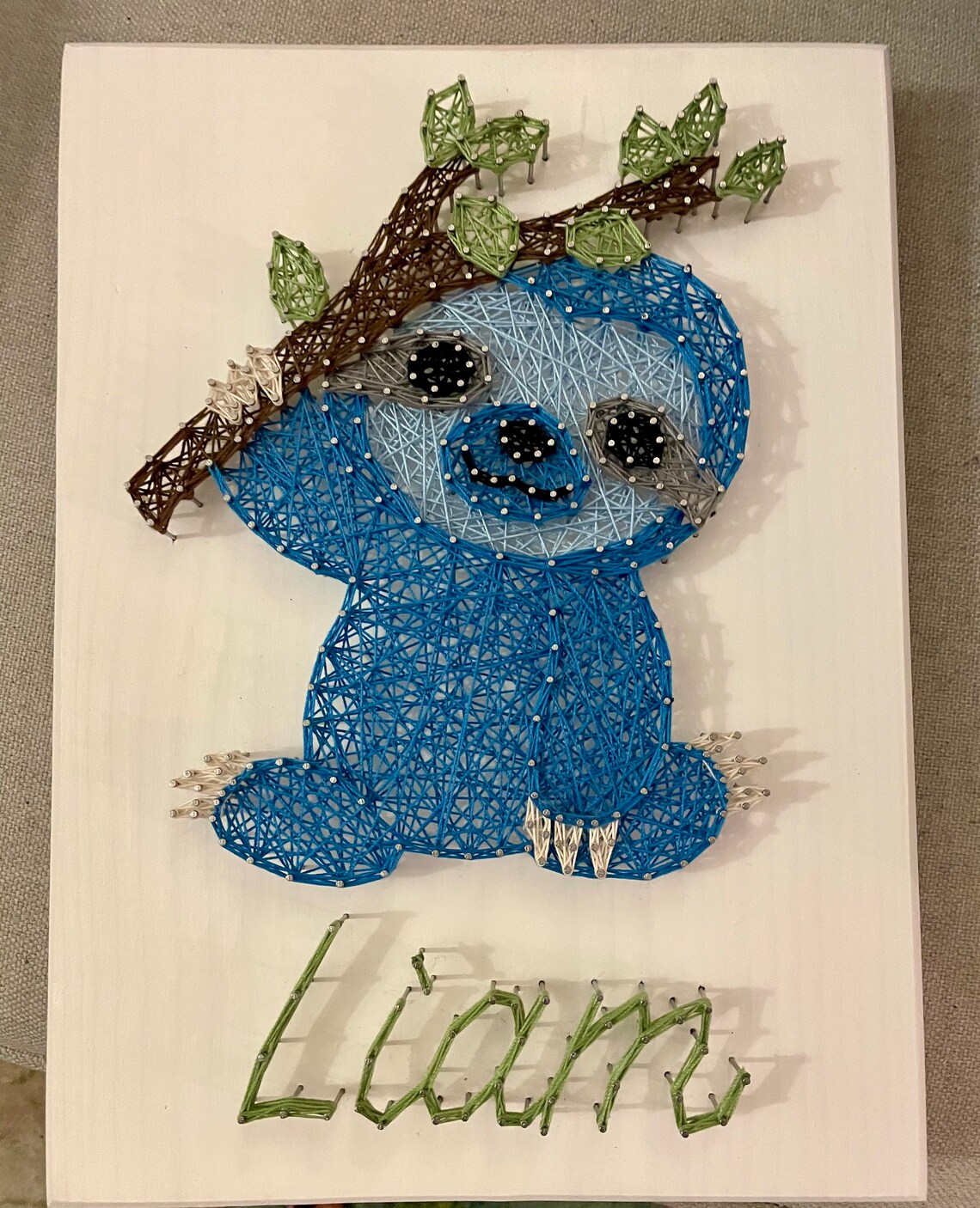 Baby Sloth String Art // Nursery Sloth | Etsy