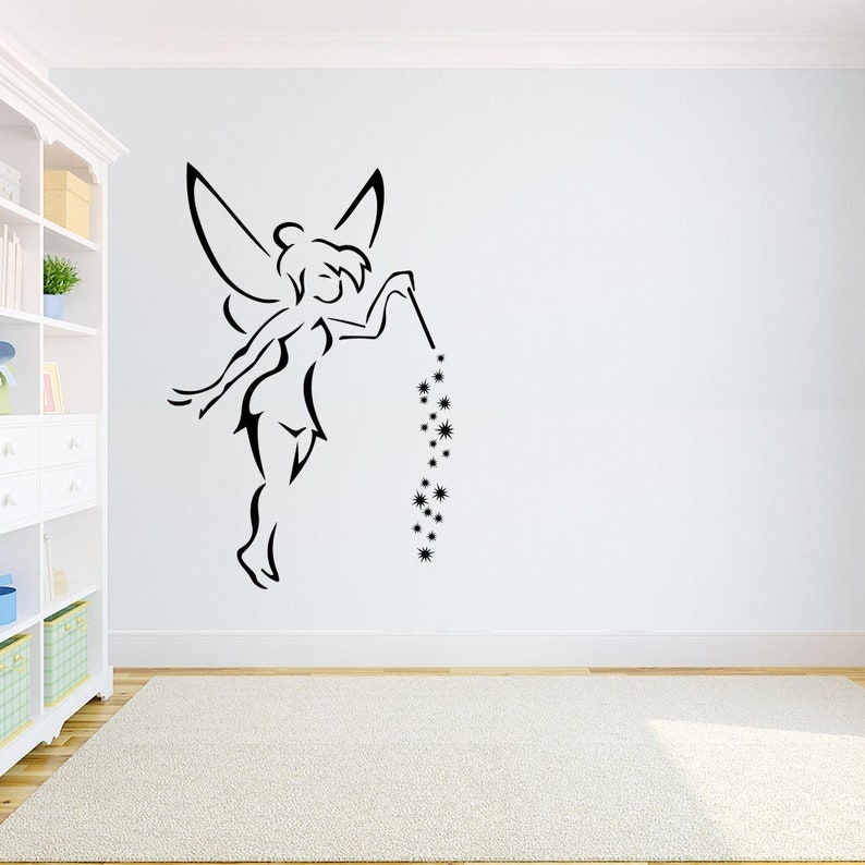 Vinyl Tinker Bell Decal//Wall//Laptop//Tablet //Car Decal//Art n Crafts//Fairy