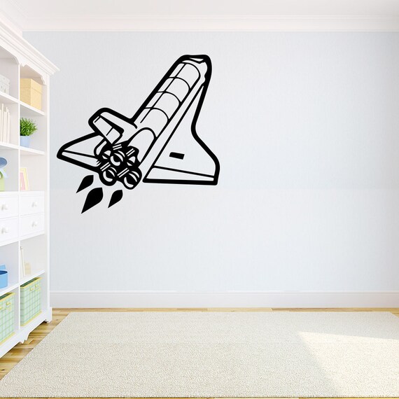 Space Shuttle Wall Decal Spaceship Rocket Ship Blasting Off Sticker