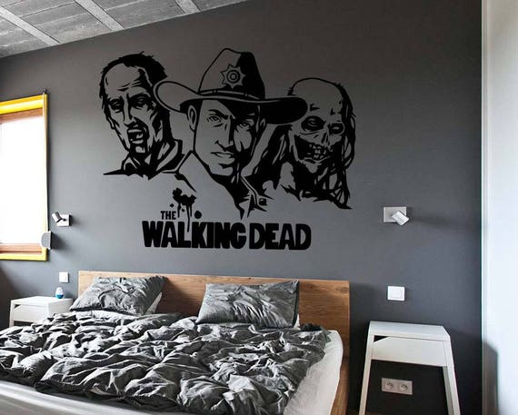 Walking Dead Wall Decal Walking Dead Sticker Home Interior Decor Murder Zombie Monster Decal Living Room Decal