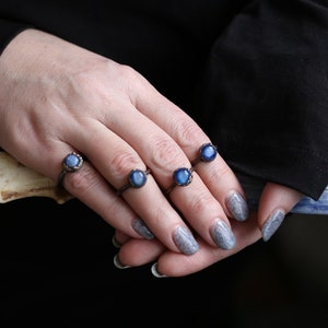 Electroformed Kyanite Ring: Copper Plated Witch Jewelry