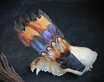 Pheasant, duck, rooster, turkeycock feathers smudge fan_witchcraft_shaman_wiccan_pagan_altar tools