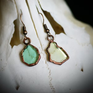Pendientes geométricos de turmalina, pendientes de piedra natural para bruja, cristales curativos, amuleto, joyería de brujería
