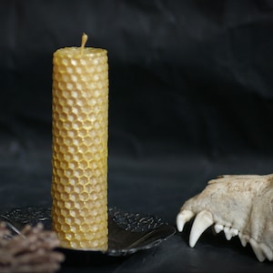 Beeswax Spell Candle: Cinnamon Ritual Candle
