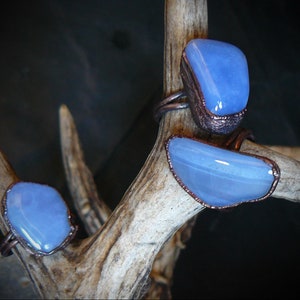 Blaue Chalcedon Ringe