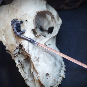 Bird Claw Athame: Black Tourmaline Copper Ritual Knife