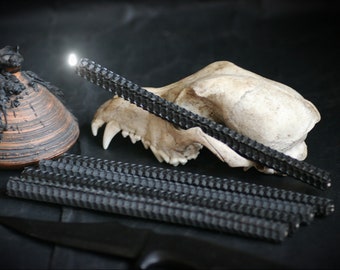 Black Beeswax Spell Candles: Ritual Ceremony Tools, Set of 5