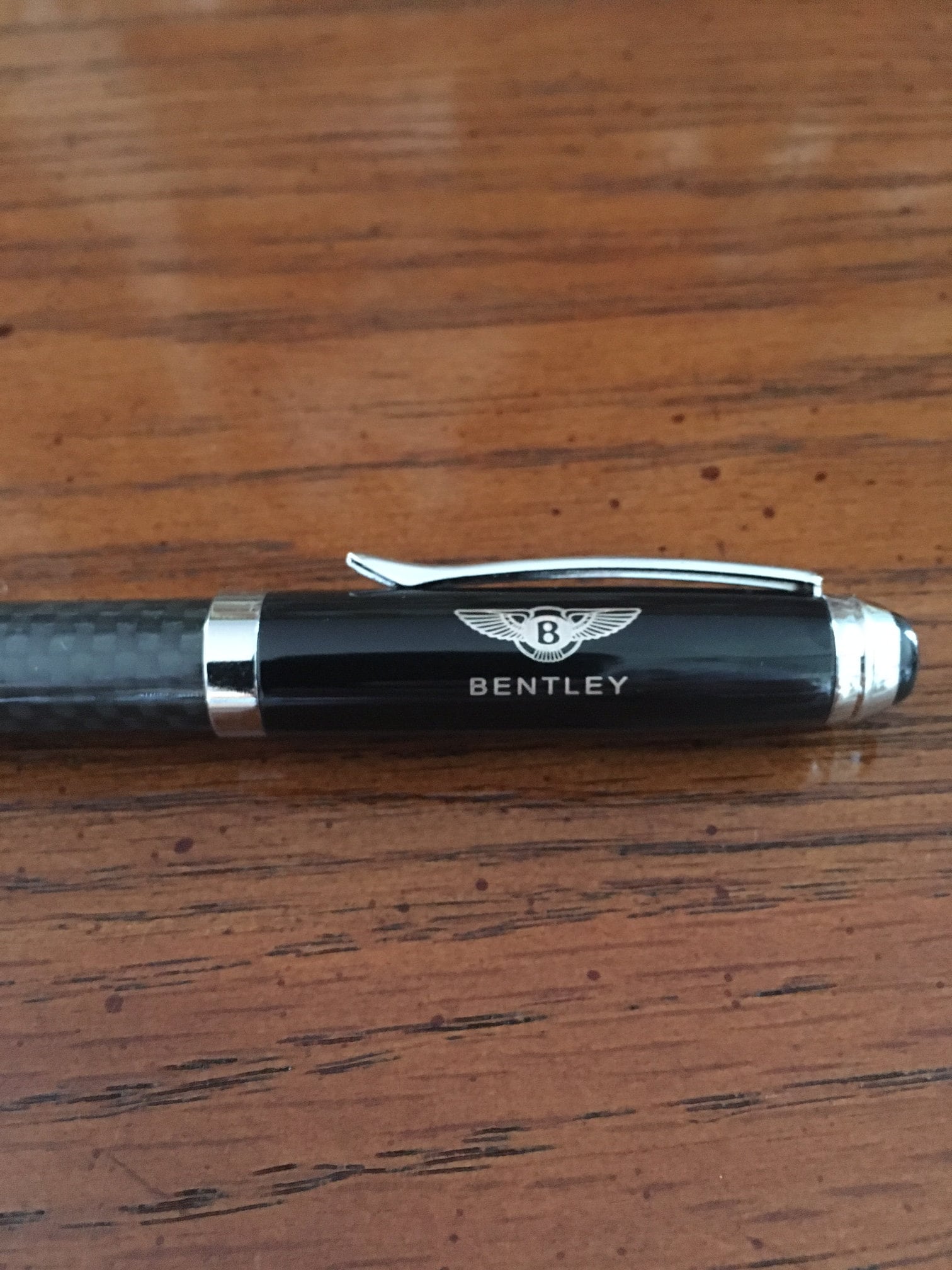 Beautiful Bentley Logo Carbon Fiber Pen in Black Triangular Box Etsy UK