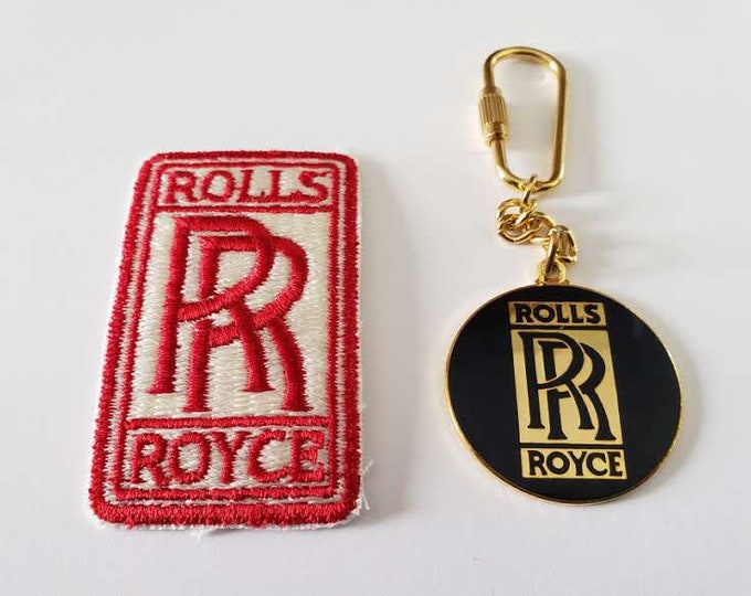 Vintage Collectible Rolls Royce Ironon Patch & Logo Crest Brass