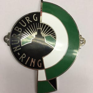 Vintage 1980&#39;s Nurburg-Ring Car Grille Badge - Automotive Accessory