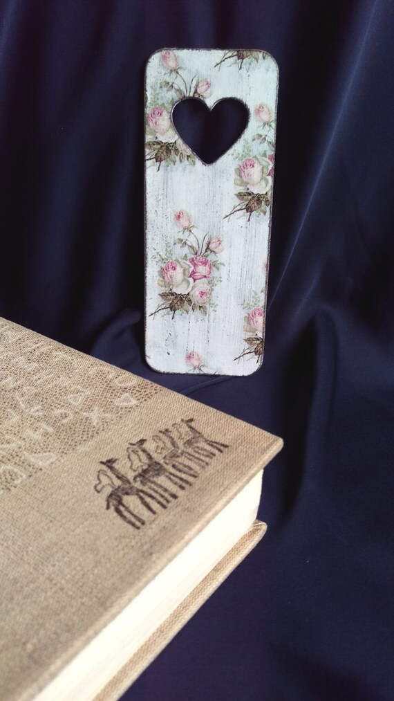 Items similar to wooden bookmark decoupage bookmark shabby chic