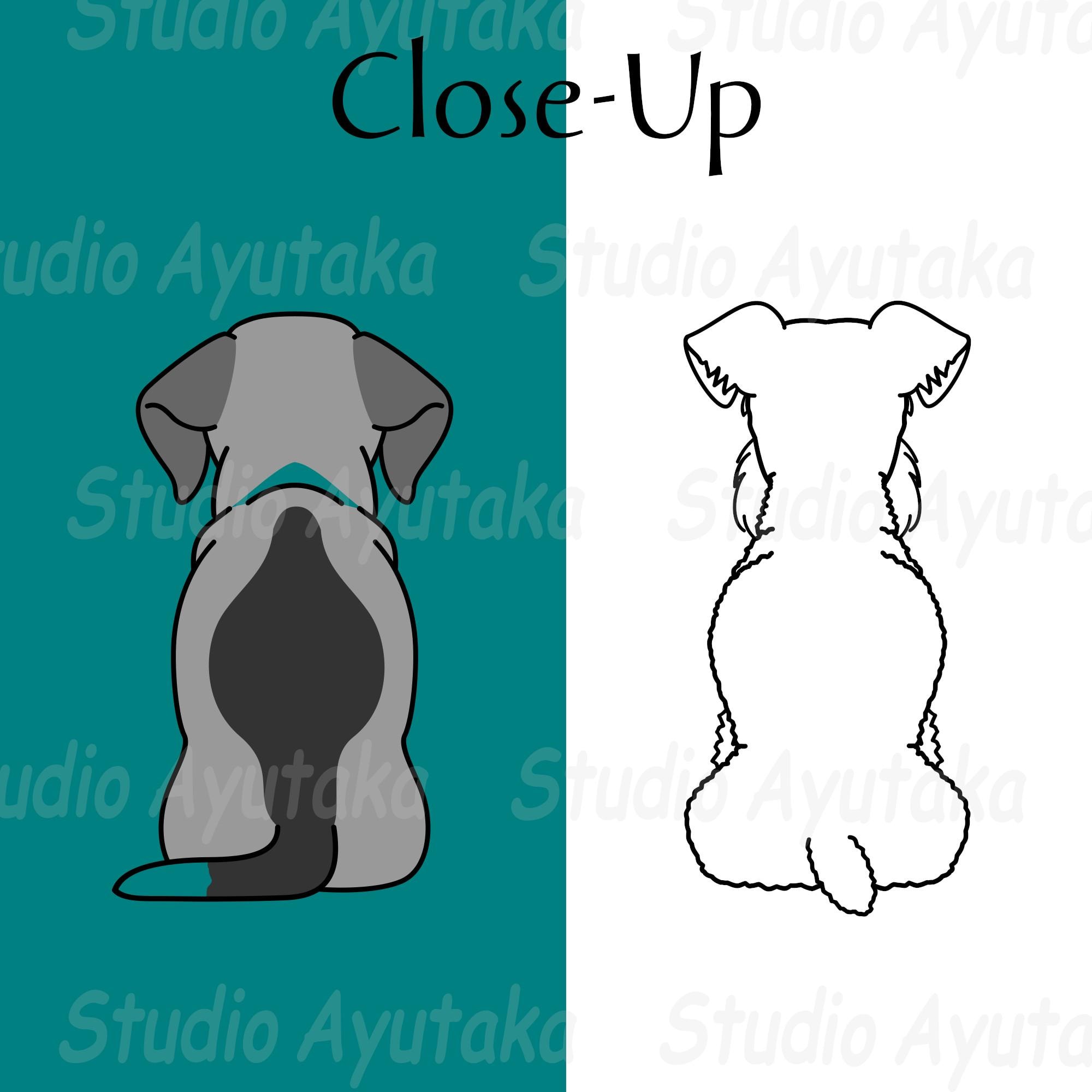 12 Dogs Back Line Art Bundle(1), Svg, Png, Handmade, Illustration ...