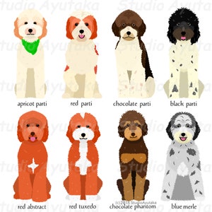 Goldendoodle colors bundle2, png, pdf, ai 画像 2