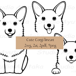 Welsh Corgi dog design bundle, ai, pdf, png, svg