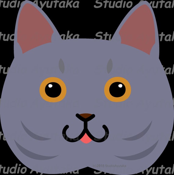 Pixel British Blue Cat Face Isolated Vector Photo-realistic Illustration  Royalty Free SVG, Cliparts, Vectors, and Stock Illustration. Image  111667878.