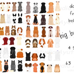 63 dogs from behind big bundle, svg, png