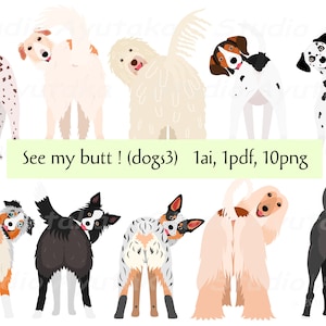See my butts!(dogs3), 1ai, 1pdf, 10png