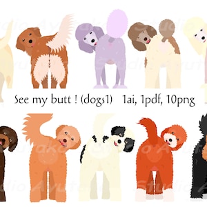 See my butts!(dogs1), 1ai, 1pdf, 10png