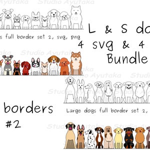 L&S dogs full border 2 bundle , svg, png 画像 1