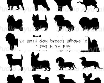 18 Big Dog Breeds Silhoette Bundle Svg Png | Etsy