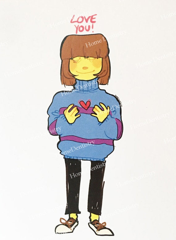 Frisk Undertale Fandom Fan Art Cosplay Love You Valentines 8 Etsy