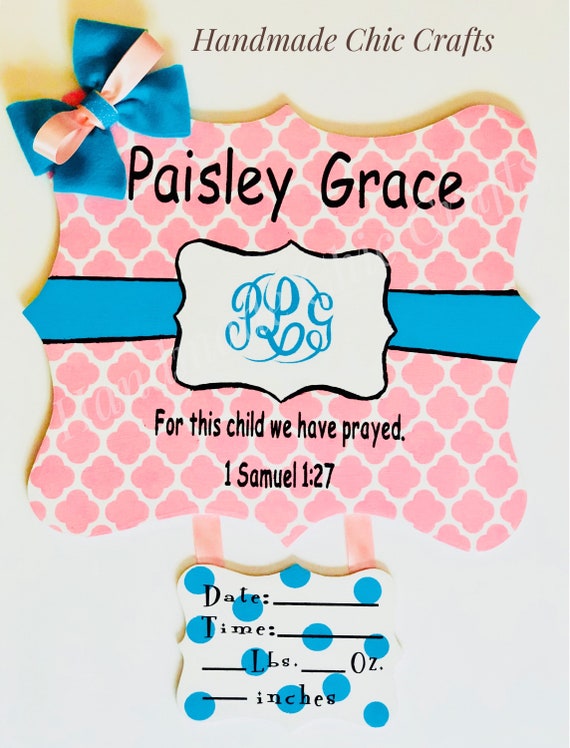 Hospital Door Hanger Baby Door Sign Nursery Decor Etsy