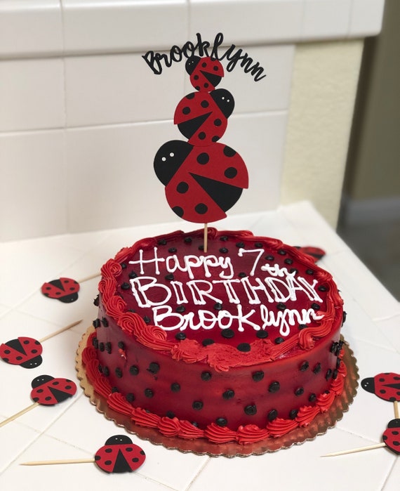 Ladybug Cake Topper Ladybug Cake Toppers Ladybug Party Etsy