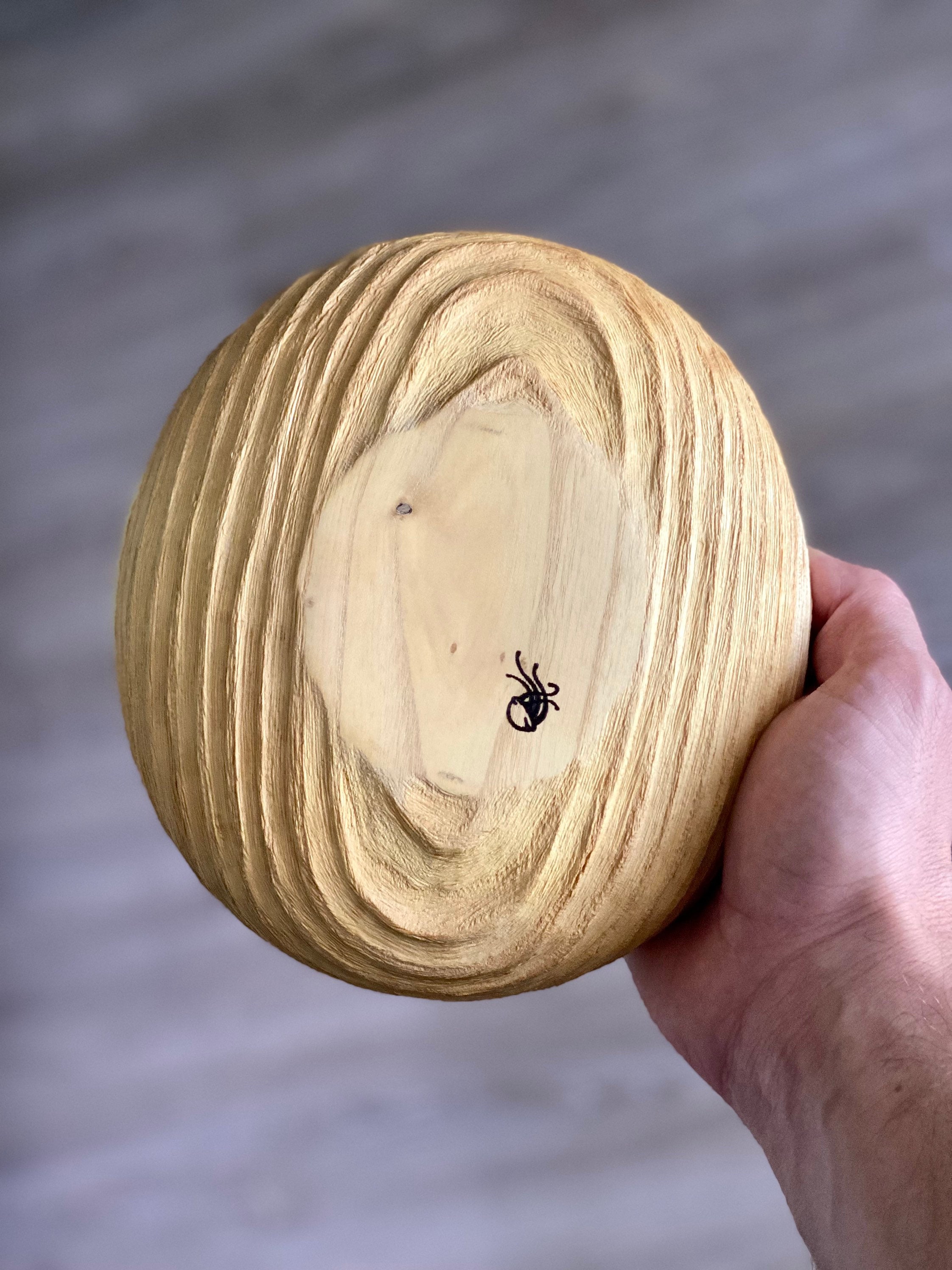 Honey Locust Wood Live Edge Hollow Form Carved and Textured - Etsy